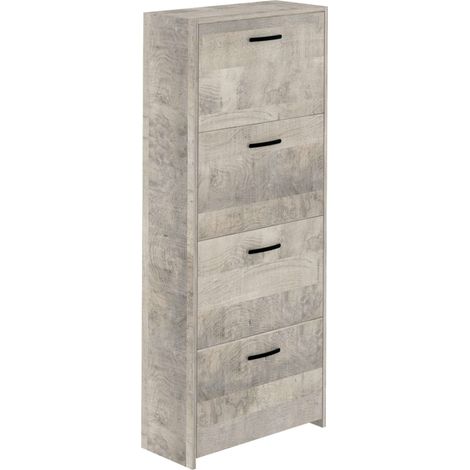 Kit Scarpiera 4A D/Prof 139X58X25 Cm Rovere Plat.K355