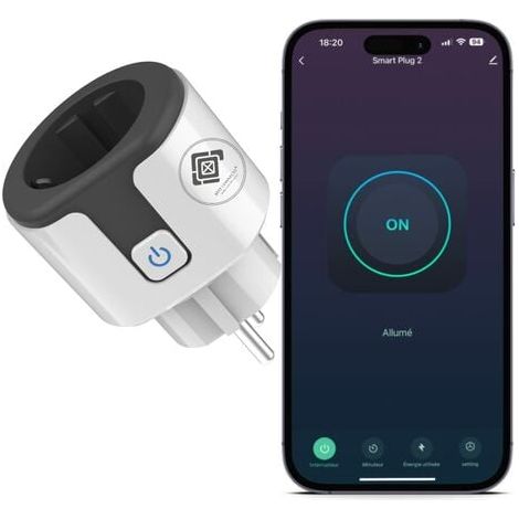 AIPER Smart Plug 20A, Tuya WiFi Smart Plug Kompatibel mit Alexa, Google Home, Programmierbarer Stecker mit Energieverbrauchsmessung, Sprachsteuerung, Tuya-Fernbedienung (1/4)