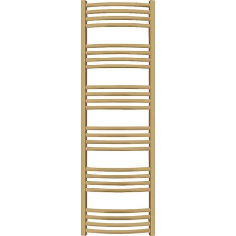 Gold-Heißwasser-Handtuchtrockner, 1380 mm hoch und 400 mm breit - 493 Watt - LEN1380/400SXBRA