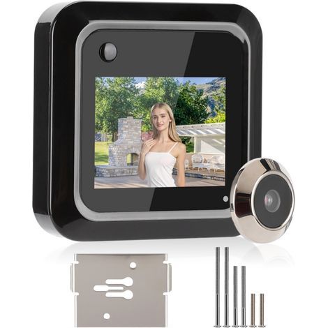 Mirilla inteligente SUNXURY, pantalla LCD TFT de 2,4 pulgadas, cámara gran angular de 0,3 MP y 95°, grabación de fotos.