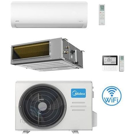 Climatizzatore Condizionatore Midea Xtreme + Canalizzato A7 R32 WiFi Dual Split Inverter 18000 + 18000 BTU con U.E. M4O-36FN8-Q Classe A++/A+ (1/5)