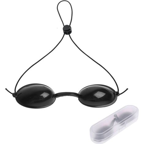 Lunettes de protection pour cabine de bronzage, 1 paire, protection oculaire, cache-œil, protection laser, pour les patients exposés aux UV, infrarouges, LED, lumière rouge et bleue à ondes longues. (1/5)