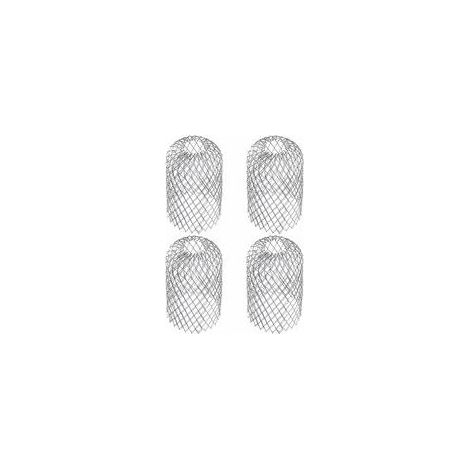 Paquet de 4 crépines de gouttière, crépines de gouttière, écrans de gouttière, bloqueurs de feuilles, protège-feuilles, couvercles de gouttière, acier inoxydable, 6,69 x 3,15 pouces (1/5)