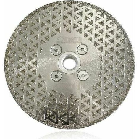 Diamant-Sägeblatt, 125 mm doppelseitige, verzinkte Scheibe zum Schneiden und Schleifen von Marmor, Granit und Steinfliesen (M14-Gewinde)