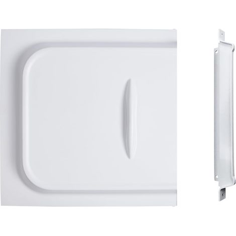 Porte coulissante pour camping-car, blanche, 30 cm (12 pouces), panneau unique avec butée de coulissement, convient aux camping-cars. (1/5)