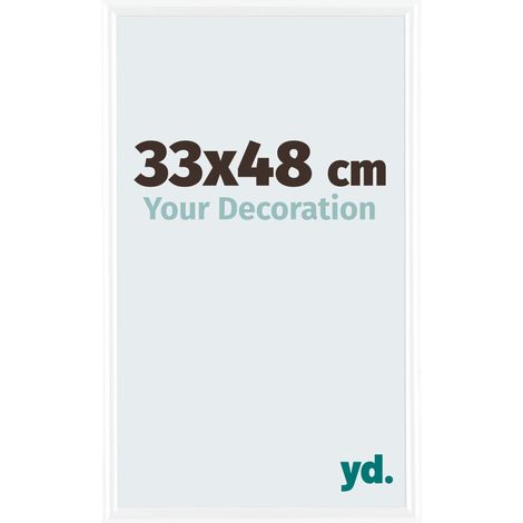 yd. - Cadre photo 33x48 - Blanc Brillant - Plastique - Bordeaux