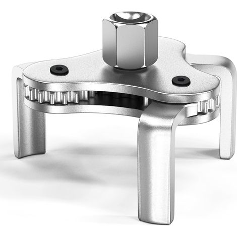 Llave universal para filtros de aceite, ajustable de 2,5 pulgadas a 4,5 pulgadas, con 3 mordazas para extraer filtros de aceite, llave bidireccional eficiente para filtros de aceite. (1/5)