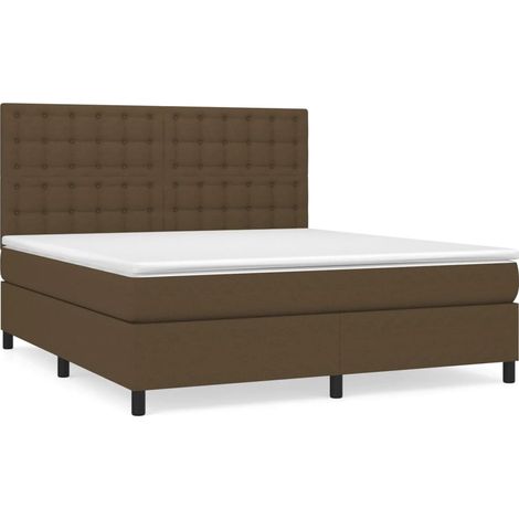 Maison Exclusive - Boxspringbett mit Matratze Dunkelbraun 180x200 (1/5)