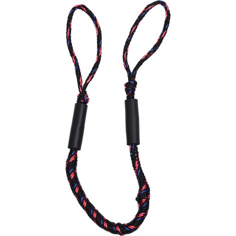 Corde élastique d'amarrage pour bateau avec amortisseur de choc (noir, bleu, rouge) (1/5)