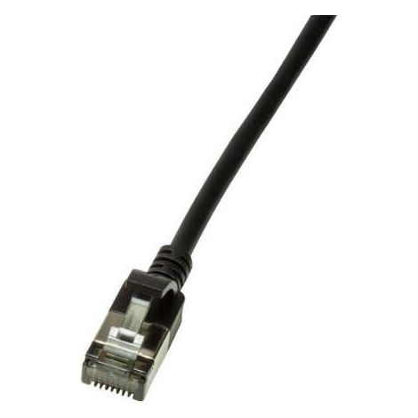 Logilink patchkabel cat6a stp tpe slimeline negro 1.0m