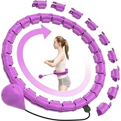 Smart Hula Hoop with Counter, Detachable and Resizable 24-Section Fitness Ring, Indoor and Outdoor Fitness