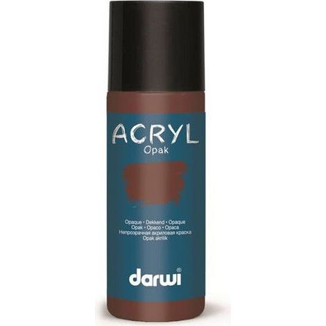 Peinture acrylique - Chocolat - Tous supports - Opaque - Indélébile - Darwi - 80ml