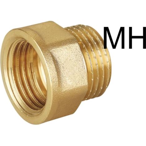 pluvia laton alargadera hexagonal pulida 3-4 x 10mm  a335 (caja 10 unidades) (1/2)
