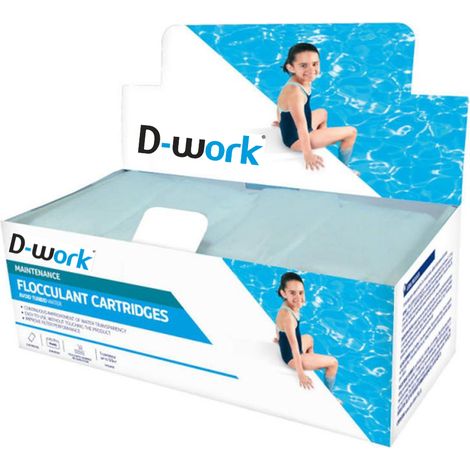 Floculant Solide pour Piscine 1 kg - 8 Cartouches de 125 g - Traitement Efficace et Clarifiant - D-Work