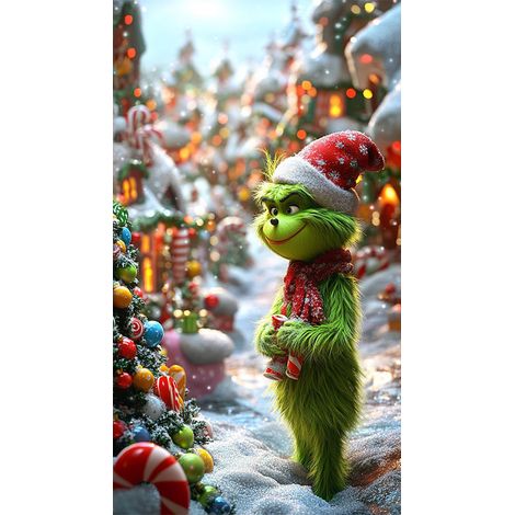 Rideau/drapeau de porte de Noël 2026, fond photo intérieur/extérieur avec motif monstre vert - 90 x 180 cm - LMGBJB-13