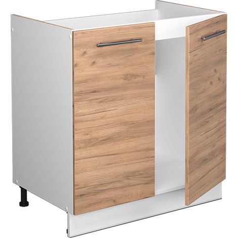 Mobile lavello cucina Fame-Line, Quercia dorata, 80 cm senza piano di lavoro, Vicco (1/5)