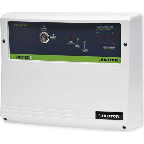 Centrale Antifurto 2 Zone + 24H Non Escludi ( Hiltron Cod. Protec3 ) (1/2)