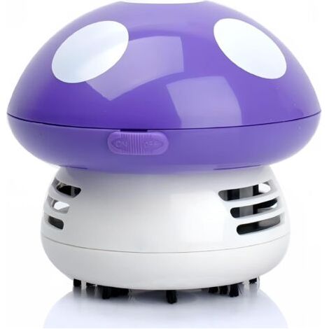 BUNTHAUS Alimenté par batterie (non incluse), Mignon Mini Champignon Bureau Table poussière Aspirateur à Main Sweeper (1/5)