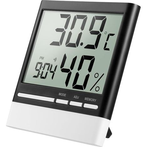 Thermomètre Hygrometre Digital Interieur électronique,Thermomètre Hygrometre Sans Fil Numérique,LCD Thermo-hygromètre,Thermomètre Chambre Bébé,Portable Taille,Piles Incluses (1/5)