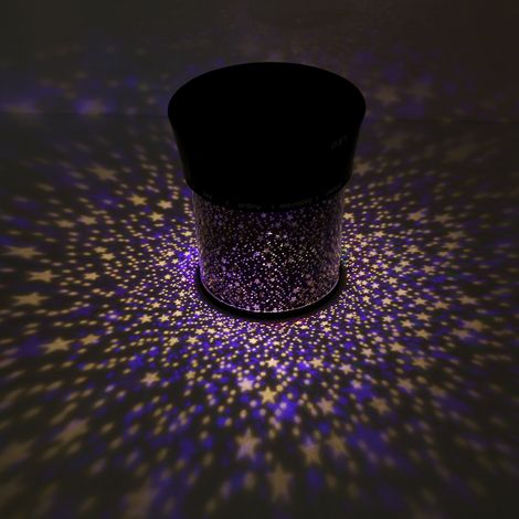 Lampe projecteur LED romantique, veilleuse pour chambre d'enfant, motif étoiles (1/5)