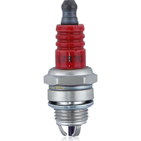 Bougie d'allumage Adefol pour NGK BPMR7A L7T et Champion CJ8 RCJ6Y RCJ7Y et Bosch WSR6F et autres bougies, universelle pour tronçonneuse et tondeuse Stihl et Husqvarna (rouge) (1/5)