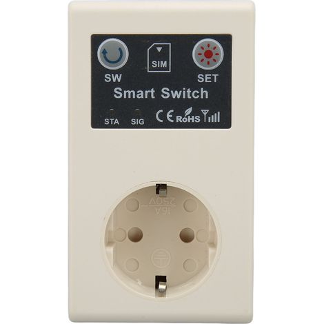 Prise intelligente avec commandes téléphoniques, messagerie, télécommande, réglage de la température, cordon d'alimentation, prise électrique pour appareils électroménagers, interrupteur, prise UE 110 (1/5)