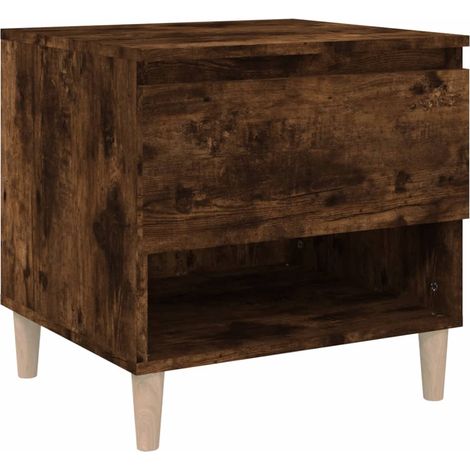 Comodino con cassetto e vano portaoggetti 50 x 46 x 50 cm MDF marrone DEC033667