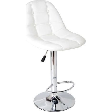 Sgabello/Sedia/Sedila da bar/bancone/uffcio con pistone - Mod. Cloud Bianco