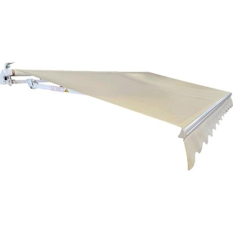 Tenda da Sole Avvolgibile Reclinabile Bracci estensibili 3x2 metri Colore Ecru'