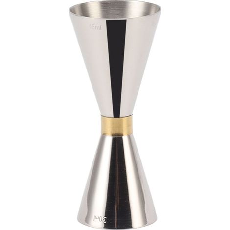 Jigger Double Face en Acier Inoxydable 304 avec Graduations pour Cocktails et Bar - Idéal Fêtes Maison (1/5)