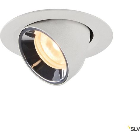 NUMINOS GIMBLE XS, encastré de plafond int, 55°, blanc/chrome, LED, 7W, 3000K (1005848) (1/5)