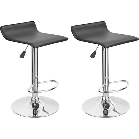 Set 2 Sgabelli Regolabile Girevole Bar Cucina Alto Moderno 38x44x68/89 cm