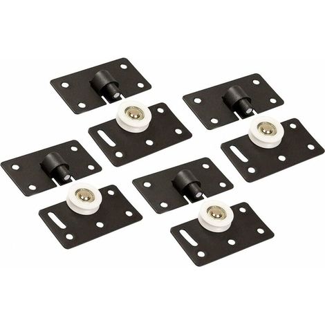 Rouleau Porte Coulissante 30mm Nylon Kit 4 Paires Armoire Penderie (1/4)