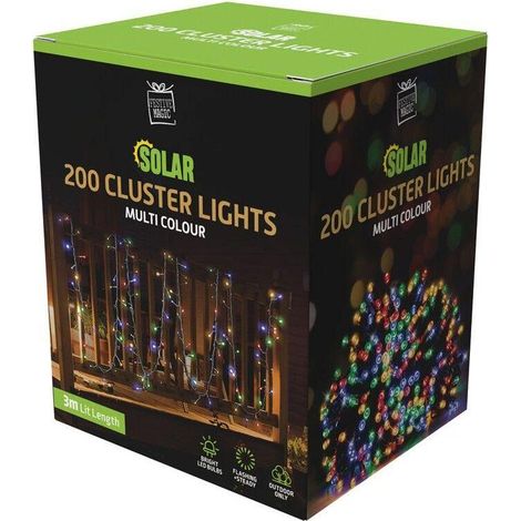 Guirlande lumineuse solaire LED multicolore 200 LED 3 m (1/3)