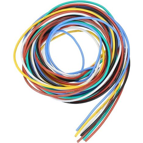 20 Gauge PVC Patch Wire, 5ft/5Ft, 20AWG, Flexible Tinned Copper Electrical Wire, 7 Colors, 1/8" Diameter (1/5)