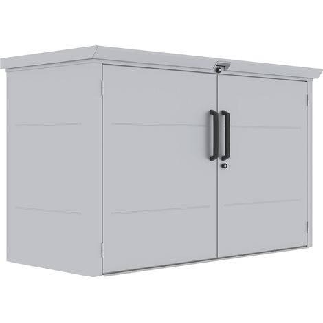 Westmann Signature Plana 530 Metall Gerätehaus mit Flachdach Hellgrau 2,3x2,3 m (1/5)