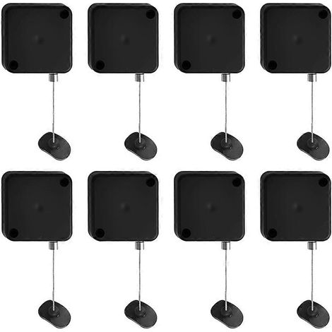 Set mit 8 einziehbaren Sicherheitsleinen für TV-Fernbedienungen mit verstellbarem Riemen A (1/5)