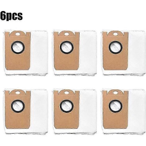Lot de 6 sacs à poussière pour aspirateur robot Lenovo T1 Pro - Pièces détachées pour le nettoyage domestique - Accessoires de rechange pour aspirateur - Pour la maison (1/2)