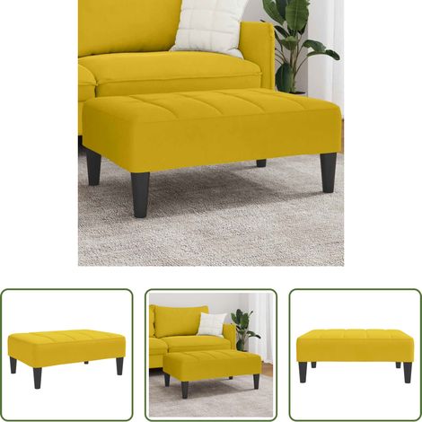 Samt Hocker - Fußhocker Gelb 77x55x31 cm Samt (1/5)