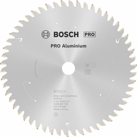 Lame de scie circulaire sans fil en aluminium PRO, 165 x 1,8 x 15,875 mm