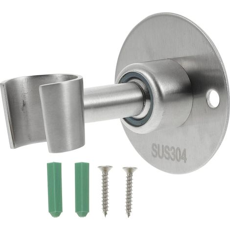 Supporto a parete per soffione doccia, regolabile in acciaio inox con viti per un'installazione stabile in bagno. (1/5)