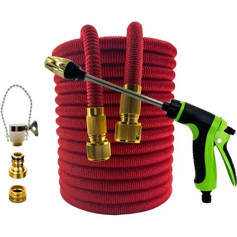 Tuyau d'arrosage extensible pour jardin (ex. : 1/2 pouce, 30 m) tuyaux d'arrosage flexibles haute pression matériel d'irrigation horticole pistolet à eau pour le lavage de voiture
