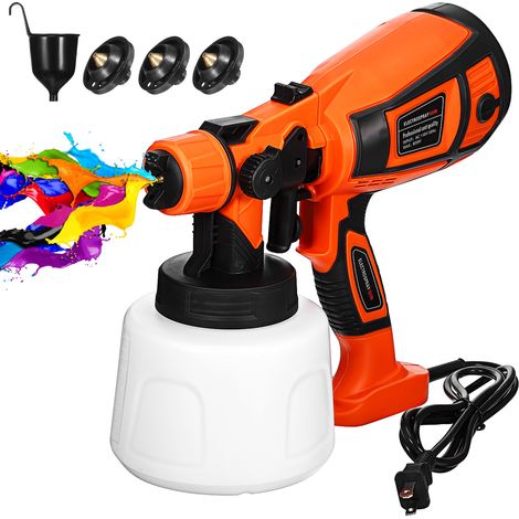 Tominio-Pistolet à peinture électrique haute pression 1400 ml - Orange