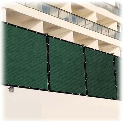 Hochdichtes Schattierungsnetz, Sichtschutznetz, Sonnenschutzplane, Dunkelgrün, für Terrasse, Rasen, Camping, Pool (Größe: 2 x 10 m) - Crezuo