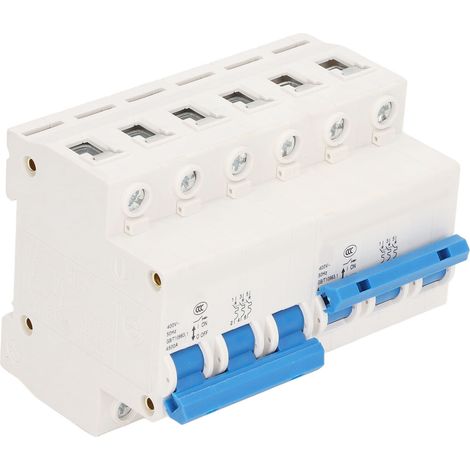 Disjoncteur de transfert miniature à verrouillage sur rail DIN 400 V CA, inverseur manuel double, 3P+3P/6000 A32 A (1/5)