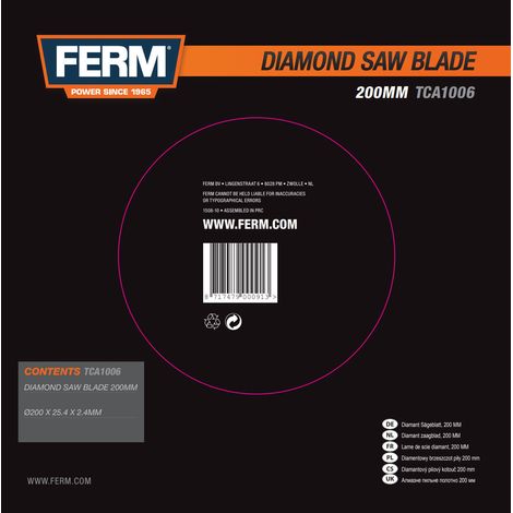 FERM Diamant-Sägeblatt 200mm für TCM1011 (1/4)