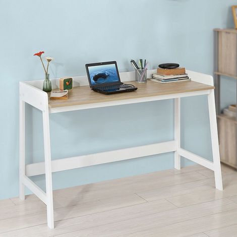 SoBuy Scrivania,Porta PC, Tavolo per Computer, Tavolo da studio,FWT41-W (1/5)