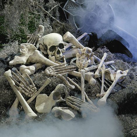 28 os de squelette pour Halloween, accessoires d'Halloween, os de squelette farceurs, décorations pour maison hantée