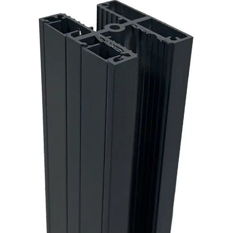 Doppelter Aluminium-Pfosten für zaun, antrazit, 50×30×194 (1/2)