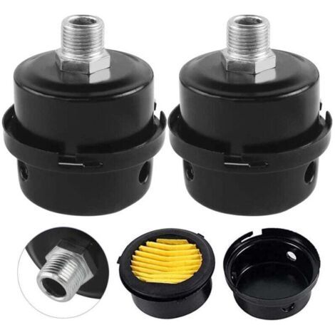 Pair Geräuscharmer Luftfilter für Kompressoren, 2 Stück 3/8\" (16 mm) - Geräuscharmer Kompressorfilter von